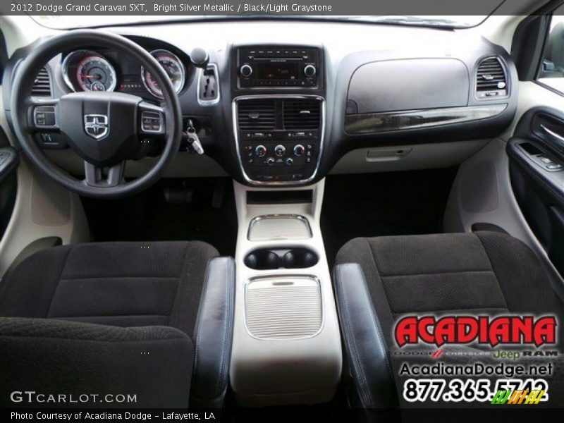 Bright Silver Metallic / Black/Light Graystone 2012 Dodge Grand Caravan SXT