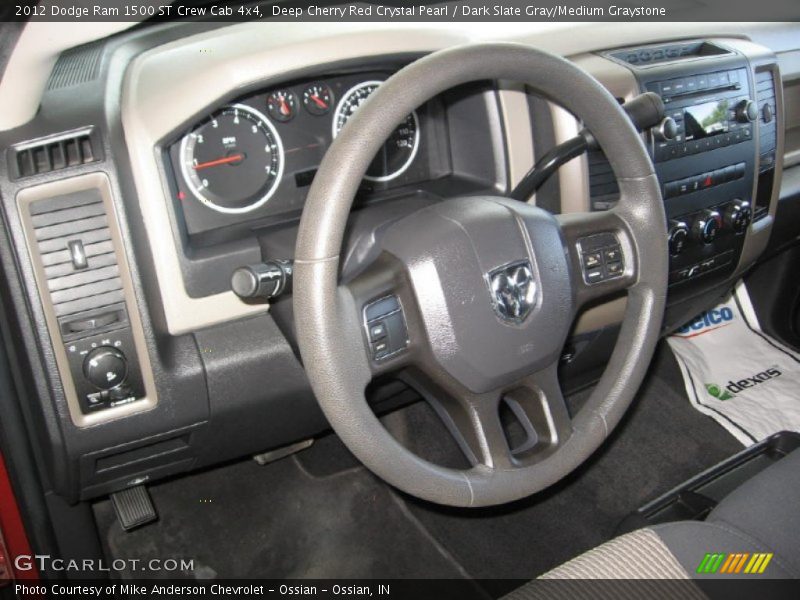 Deep Cherry Red Crystal Pearl / Dark Slate Gray/Medium Graystone 2012 Dodge Ram 1500 ST Crew Cab 4x4