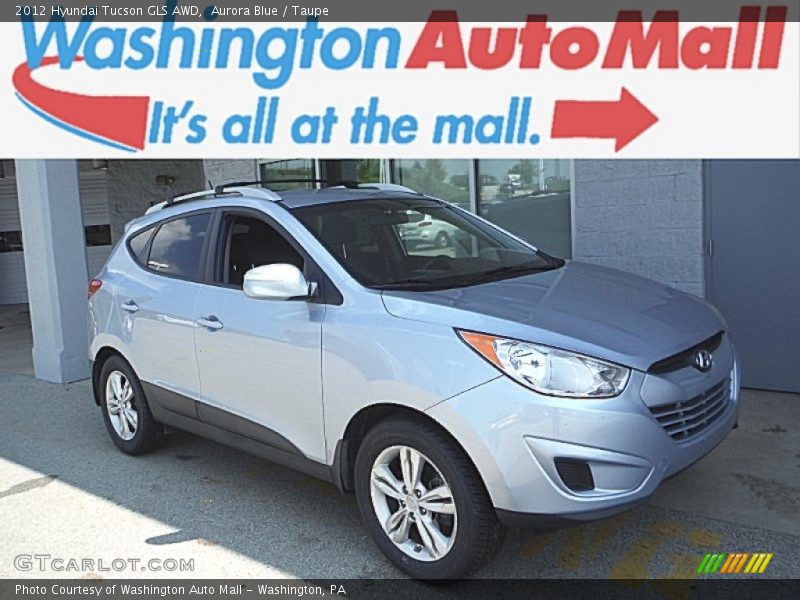 Aurora Blue / Taupe 2012 Hyundai Tucson GLS AWD