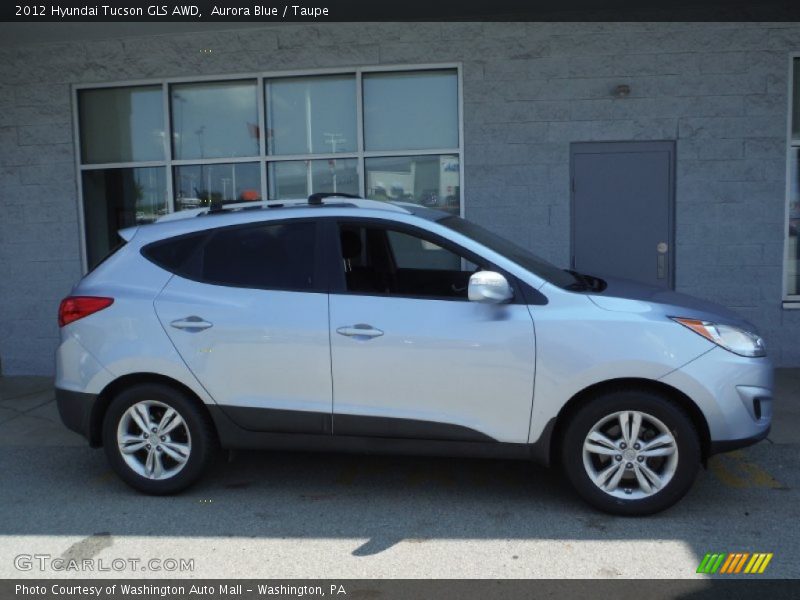 Aurora Blue / Taupe 2012 Hyundai Tucson GLS AWD
