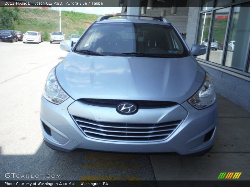 Aurora Blue / Taupe 2012 Hyundai Tucson GLS AWD