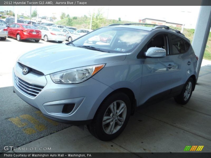Aurora Blue / Taupe 2012 Hyundai Tucson GLS AWD