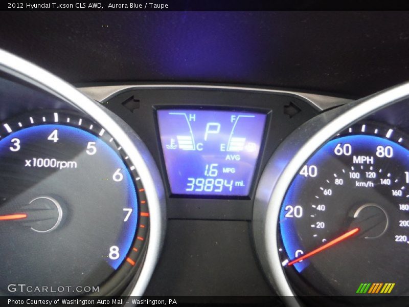 Aurora Blue / Taupe 2012 Hyundai Tucson GLS AWD