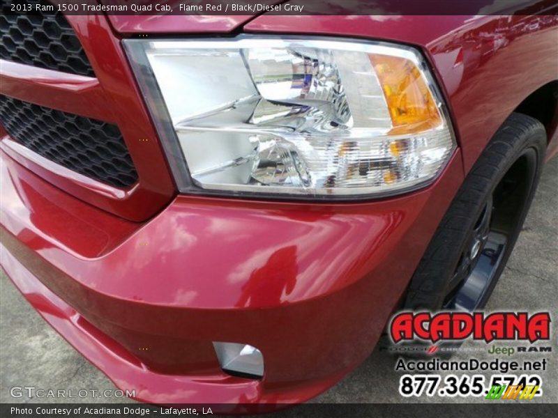 Flame Red / Black/Diesel Gray 2013 Ram 1500 Tradesman Quad Cab