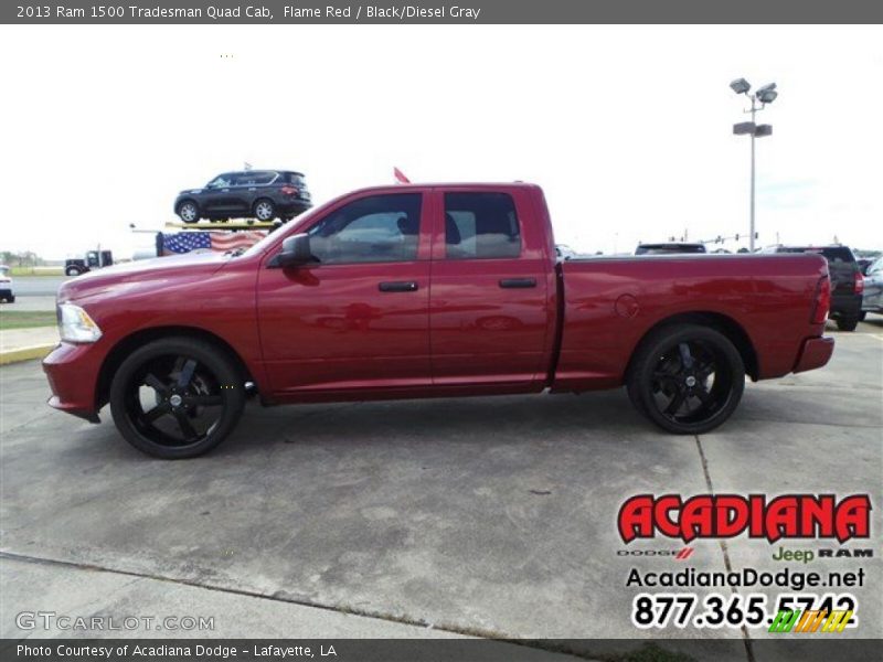 Flame Red / Black/Diesel Gray 2013 Ram 1500 Tradesman Quad Cab