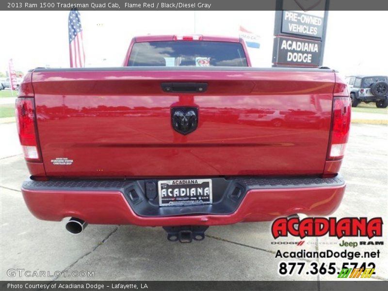 Flame Red / Black/Diesel Gray 2013 Ram 1500 Tradesman Quad Cab