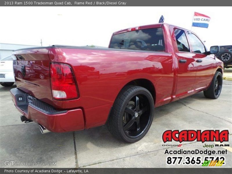 Flame Red / Black/Diesel Gray 2013 Ram 1500 Tradesman Quad Cab