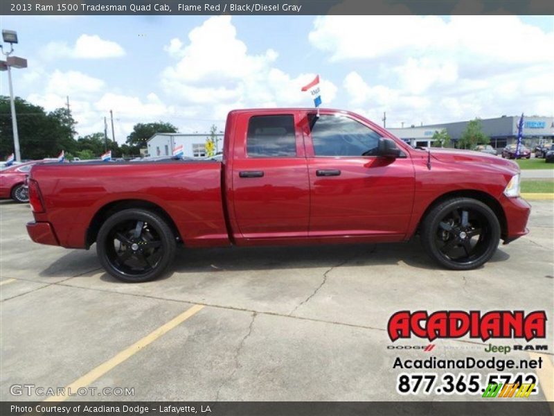 Flame Red / Black/Diesel Gray 2013 Ram 1500 Tradesman Quad Cab