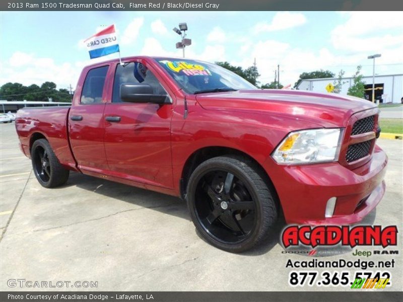 Flame Red / Black/Diesel Gray 2013 Ram 1500 Tradesman Quad Cab