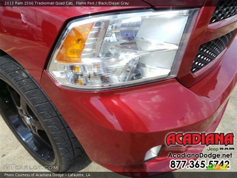 Flame Red / Black/Diesel Gray 2013 Ram 1500 Tradesman Quad Cab