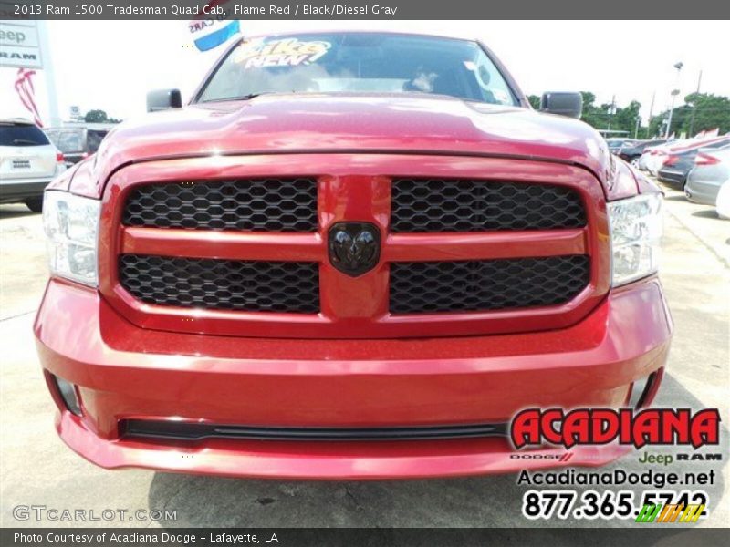Flame Red / Black/Diesel Gray 2013 Ram 1500 Tradesman Quad Cab