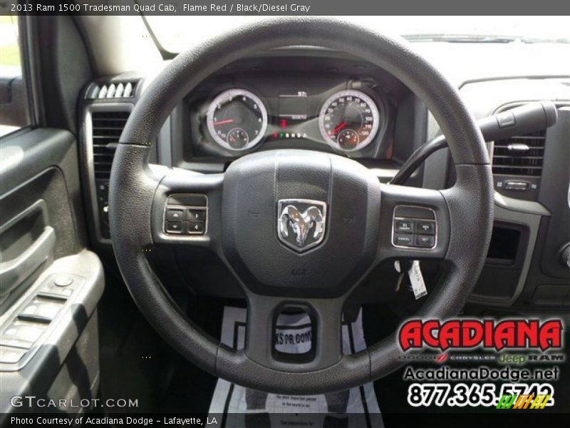 Flame Red / Black/Diesel Gray 2013 Ram 1500 Tradesman Quad Cab