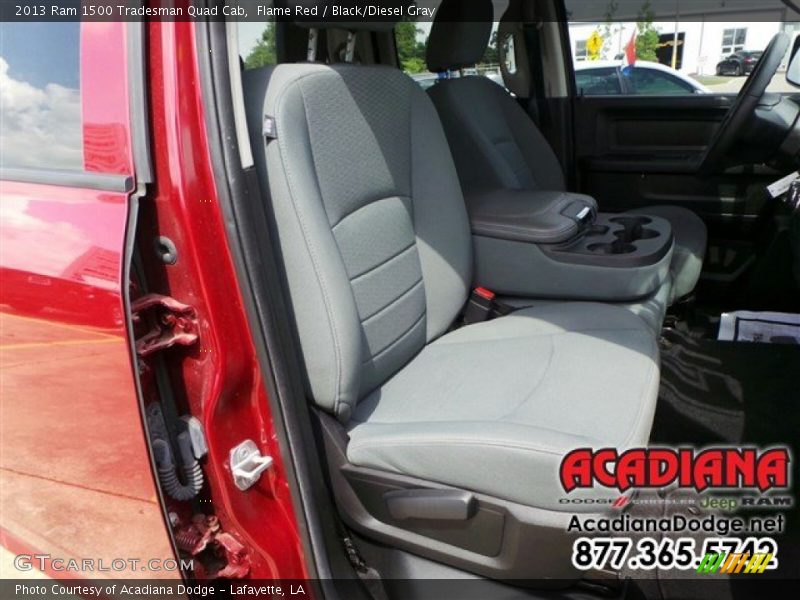 Flame Red / Black/Diesel Gray 2013 Ram 1500 Tradesman Quad Cab