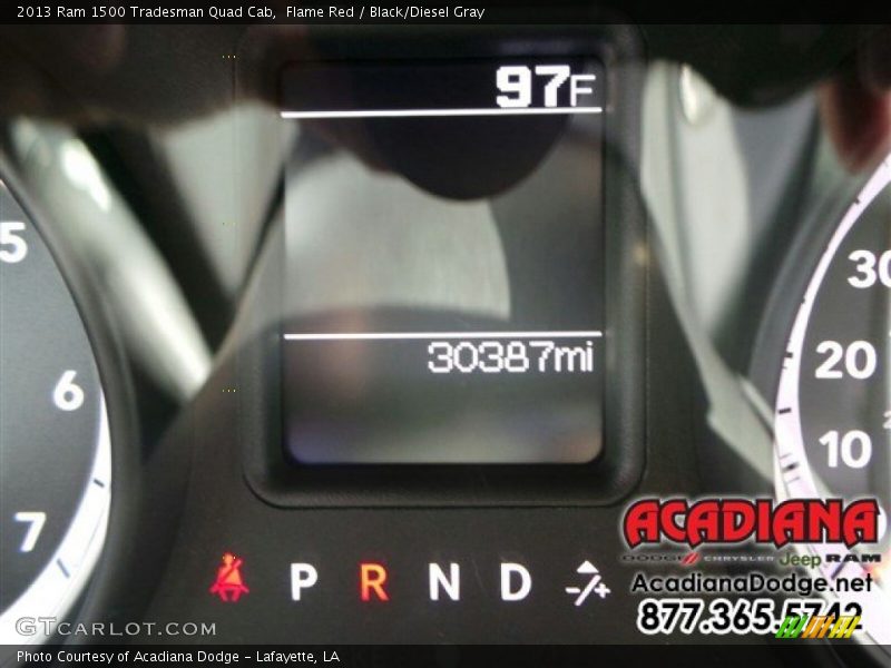 Flame Red / Black/Diesel Gray 2013 Ram 1500 Tradesman Quad Cab