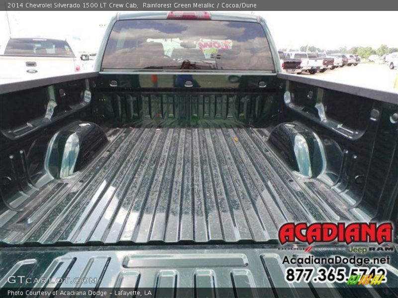 Rainforest Green Metallic / Cocoa/Dune 2014 Chevrolet Silverado 1500 LT Crew Cab