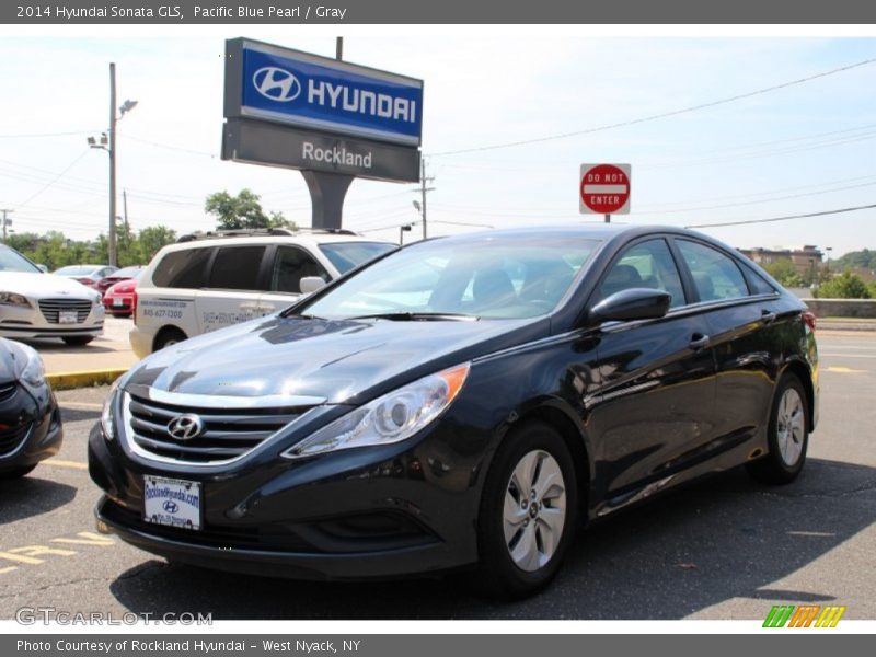 Pacific Blue Pearl / Gray 2014 Hyundai Sonata GLS
