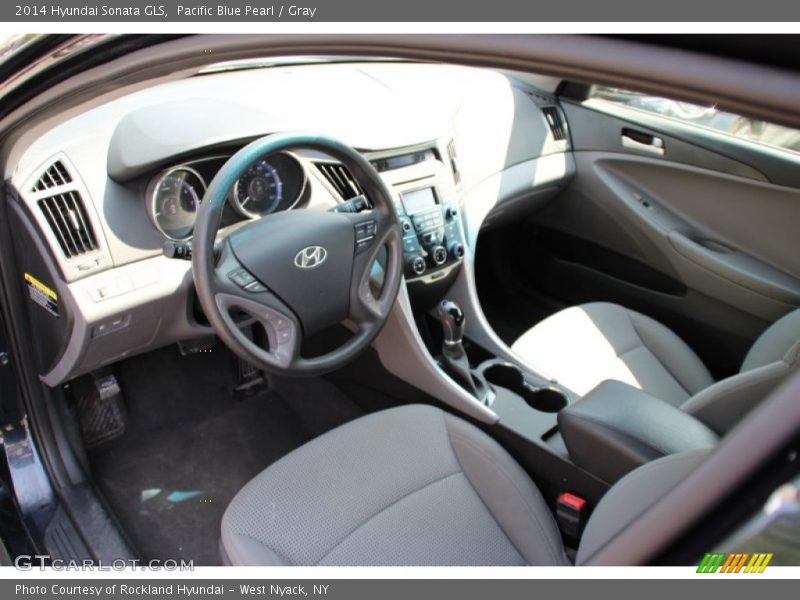 Pacific Blue Pearl / Gray 2014 Hyundai Sonata GLS