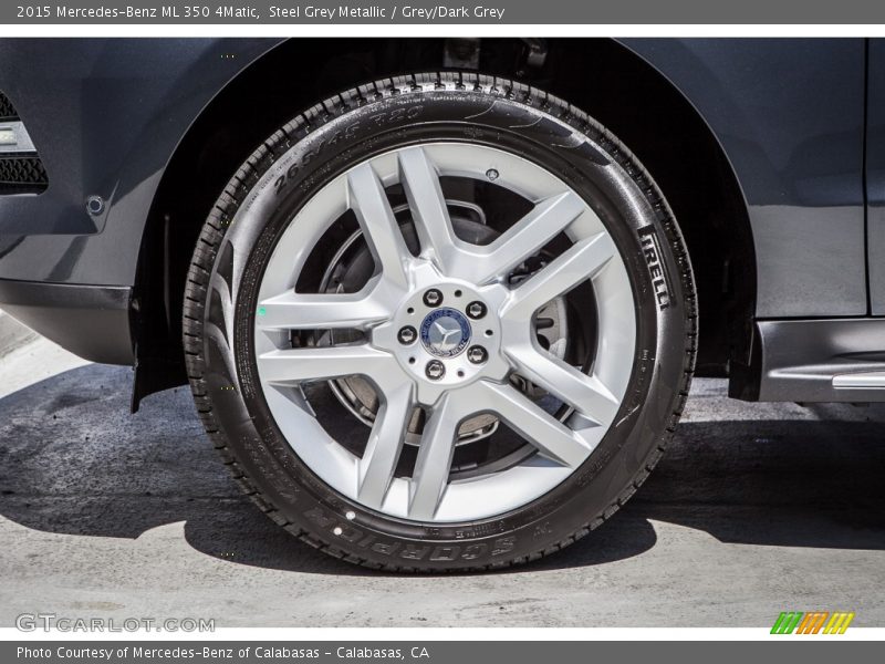 Steel Grey Metallic / Grey/Dark Grey 2015 Mercedes-Benz ML 350 4Matic