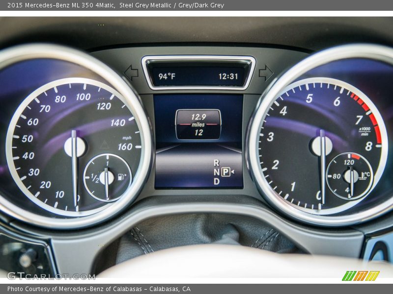 Steel Grey Metallic / Grey/Dark Grey 2015 Mercedes-Benz ML 350 4Matic