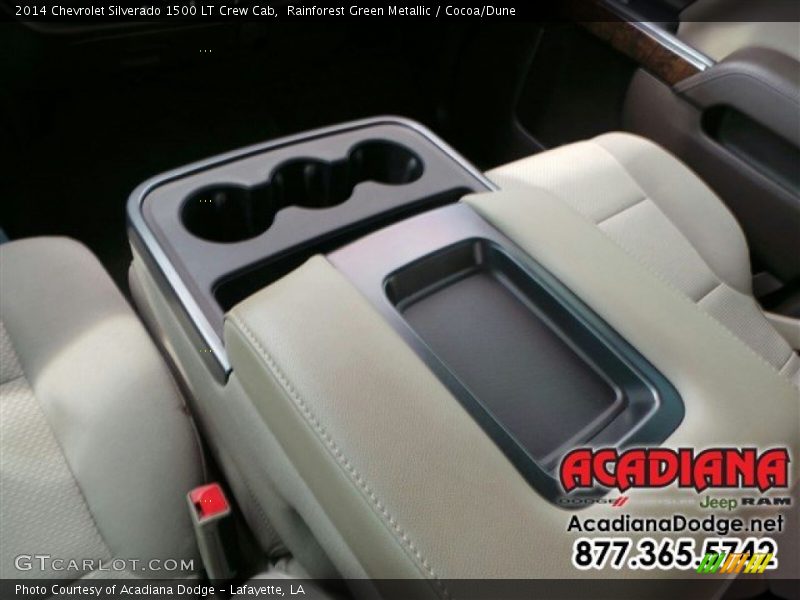 Rainforest Green Metallic / Cocoa/Dune 2014 Chevrolet Silverado 1500 LT Crew Cab