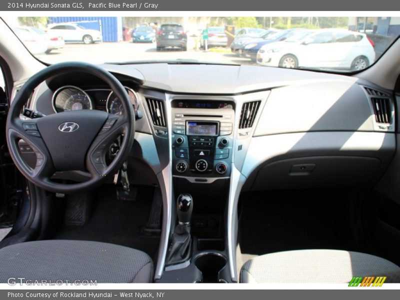 Pacific Blue Pearl / Gray 2014 Hyundai Sonata GLS