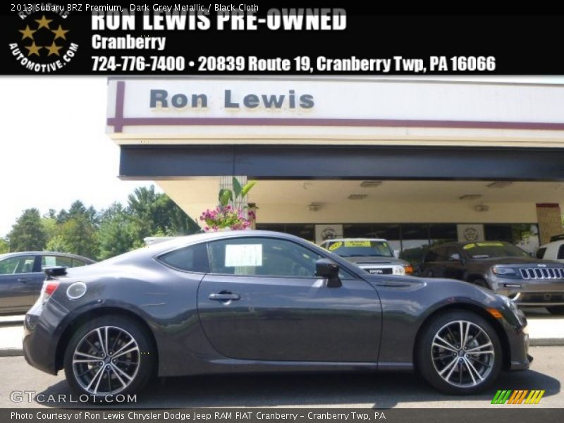 Dark Grey Metallic / Black Cloth 2013 Subaru BRZ Premium