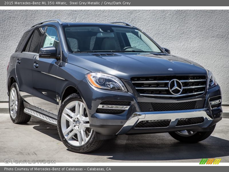 Steel Grey Metallic / Grey/Dark Grey 2015 Mercedes-Benz ML 350 4Matic