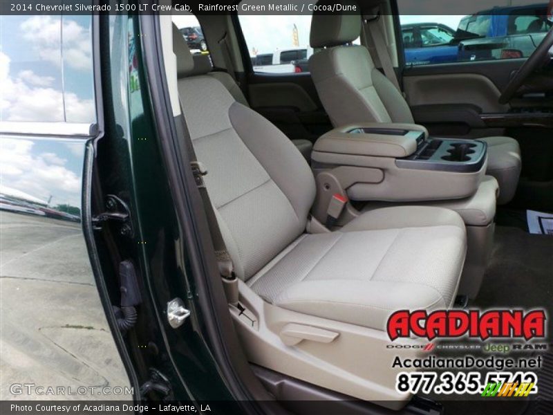 Rainforest Green Metallic / Cocoa/Dune 2014 Chevrolet Silverado 1500 LT Crew Cab