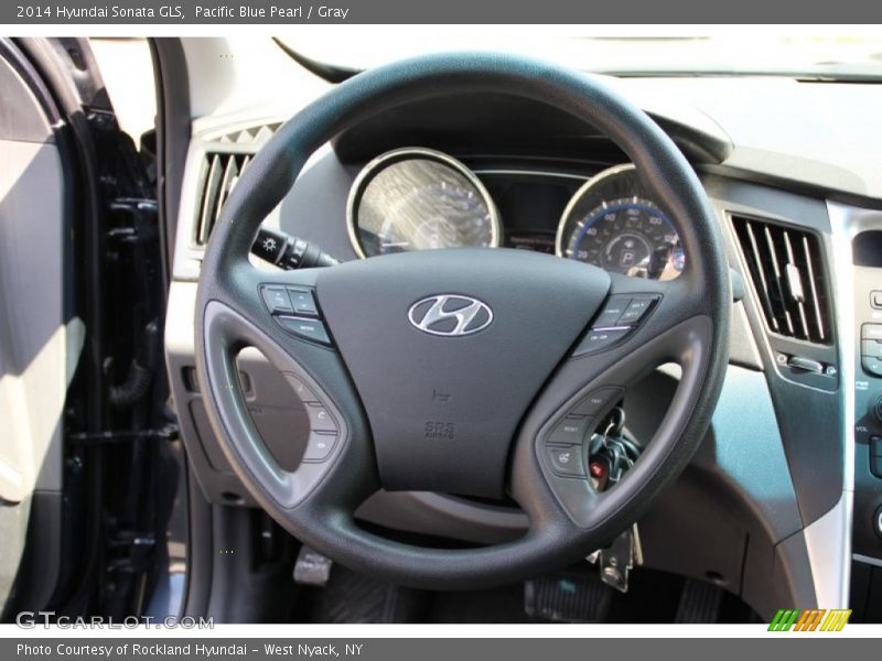 Pacific Blue Pearl / Gray 2014 Hyundai Sonata GLS
