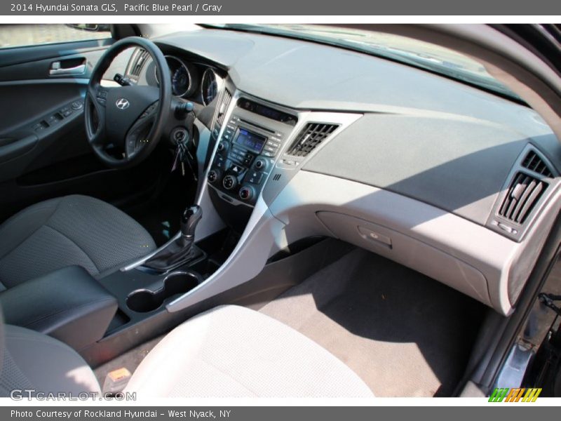 Pacific Blue Pearl / Gray 2014 Hyundai Sonata GLS