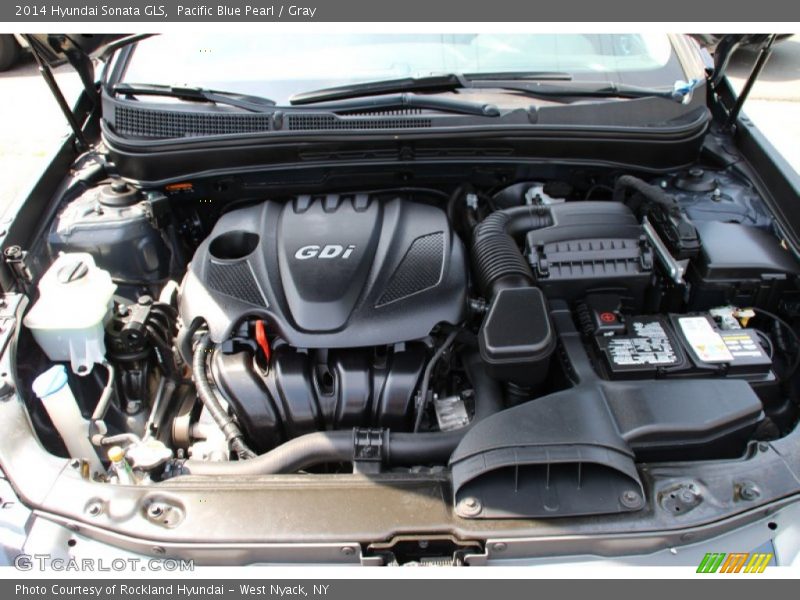 Pacific Blue Pearl / Gray 2014 Hyundai Sonata GLS