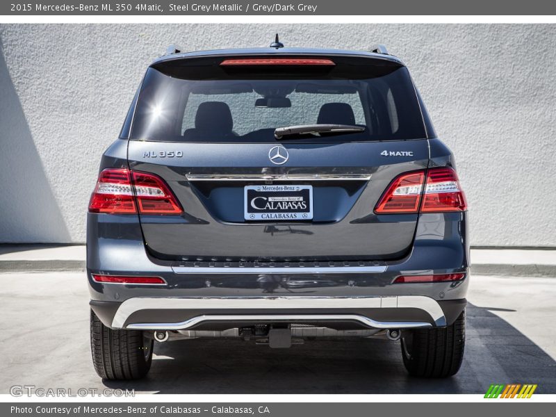 Steel Grey Metallic / Grey/Dark Grey 2015 Mercedes-Benz ML 350 4Matic