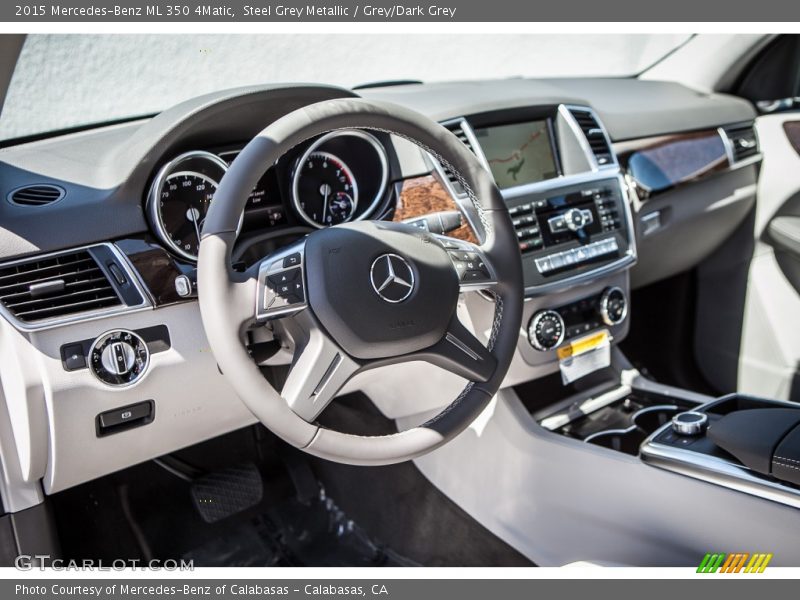 Steel Grey Metallic / Grey/Dark Grey 2015 Mercedes-Benz ML 350 4Matic