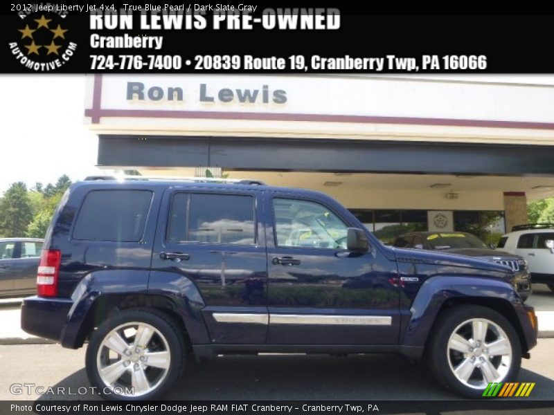 True Blue Pearl / Dark Slate Gray 2012 Jeep Liberty Jet 4x4