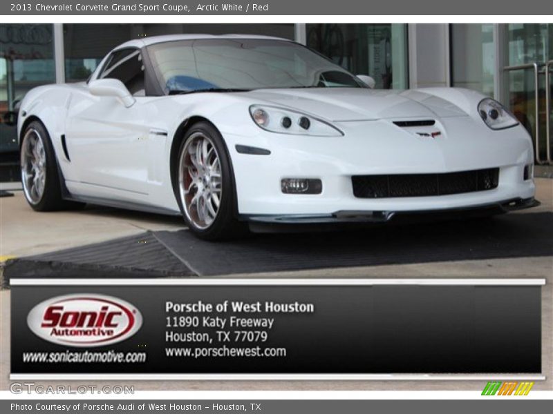 Arctic White / Red 2013 Chevrolet Corvette Grand Sport Coupe