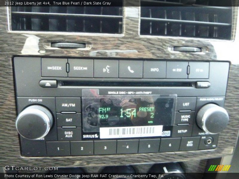 True Blue Pearl / Dark Slate Gray 2012 Jeep Liberty Jet 4x4