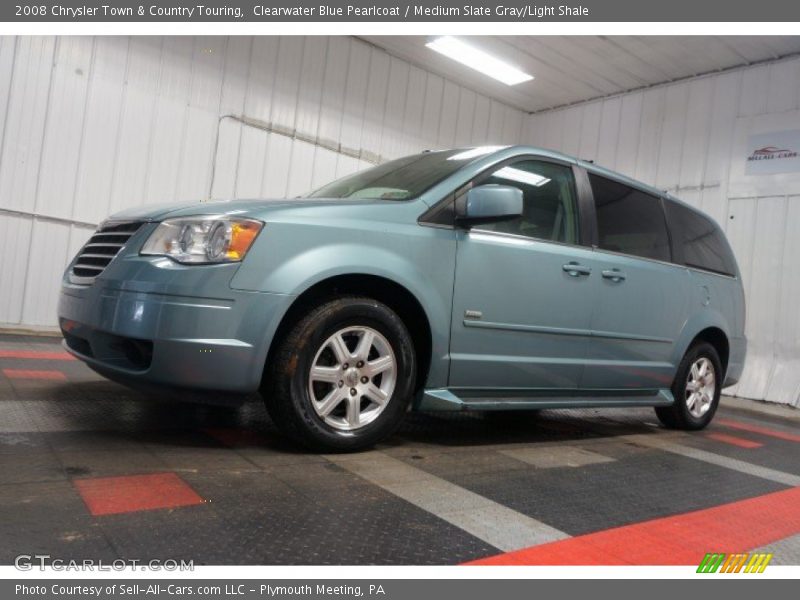 Clearwater Blue Pearlcoat / Medium Slate Gray/Light Shale 2008 Chrysler Town & Country Touring