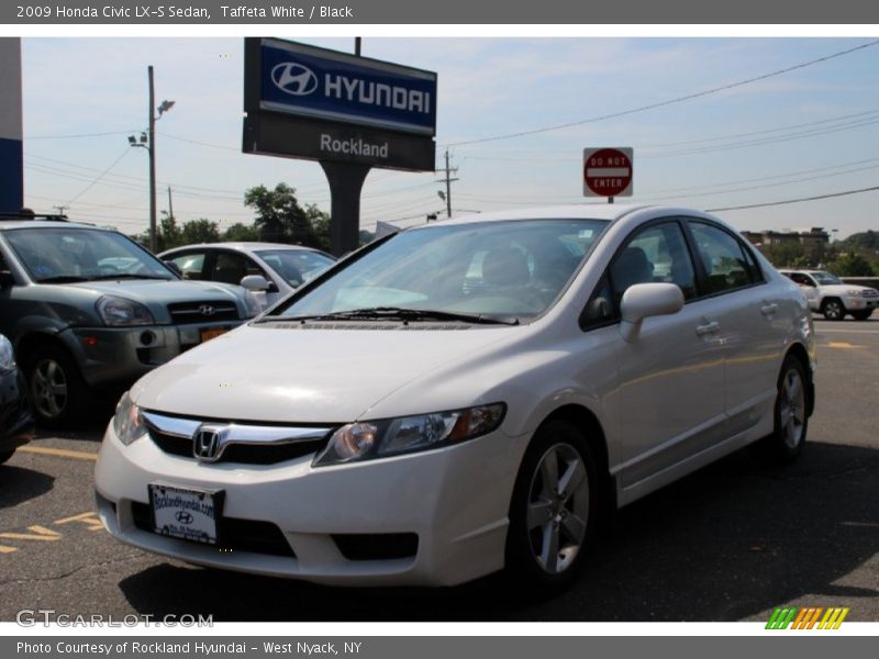 Taffeta White / Black 2009 Honda Civic LX-S Sedan