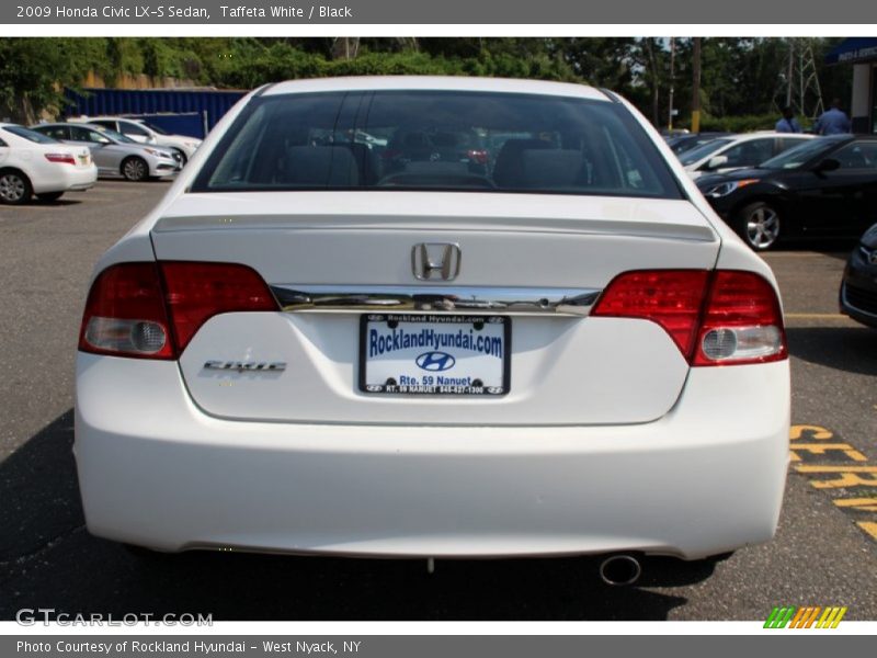 Taffeta White / Black 2009 Honda Civic LX-S Sedan