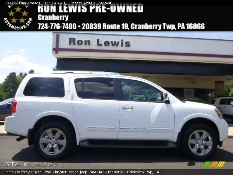 Blizzard White / Charcoal 2011 Nissan Armada Platinum 4WD
