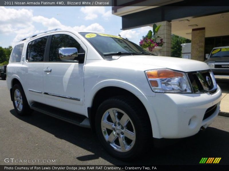 Blizzard White / Charcoal 2011 Nissan Armada Platinum 4WD