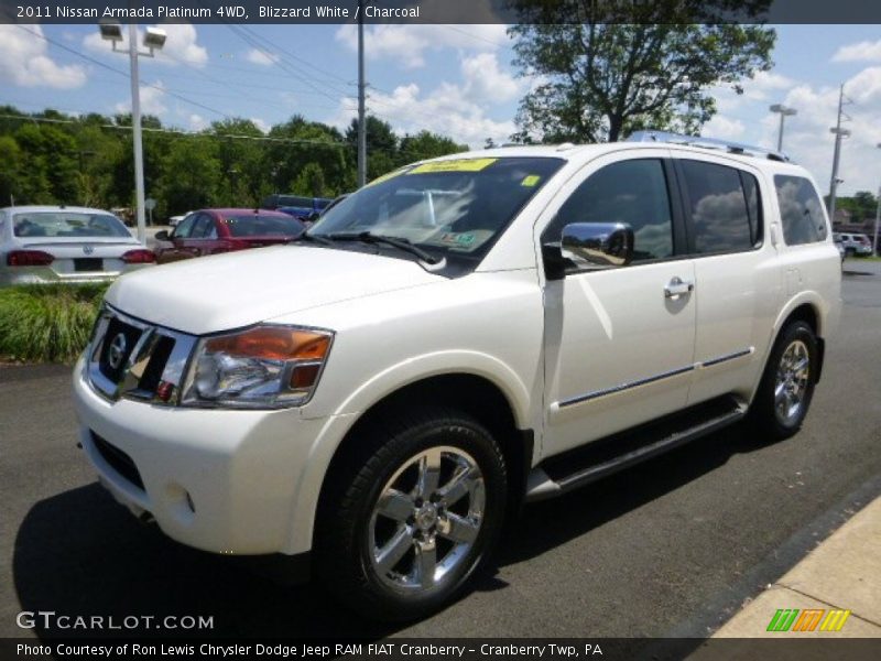 Blizzard White / Charcoal 2011 Nissan Armada Platinum 4WD