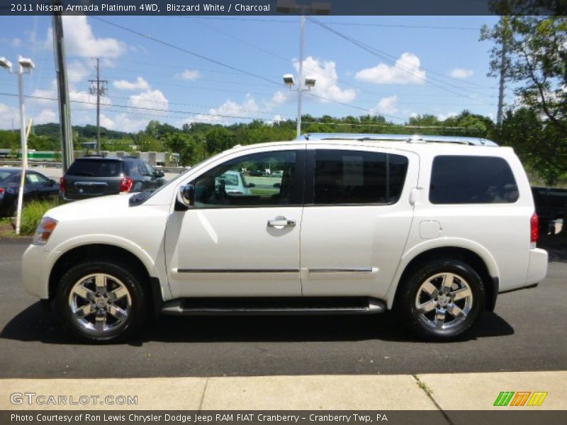 Blizzard White / Charcoal 2011 Nissan Armada Platinum 4WD