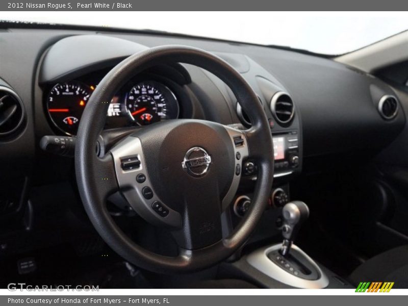 Pearl White / Black 2012 Nissan Rogue S