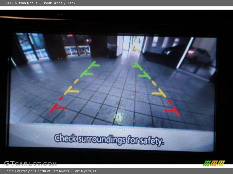 Pearl White / Black 2012 Nissan Rogue S