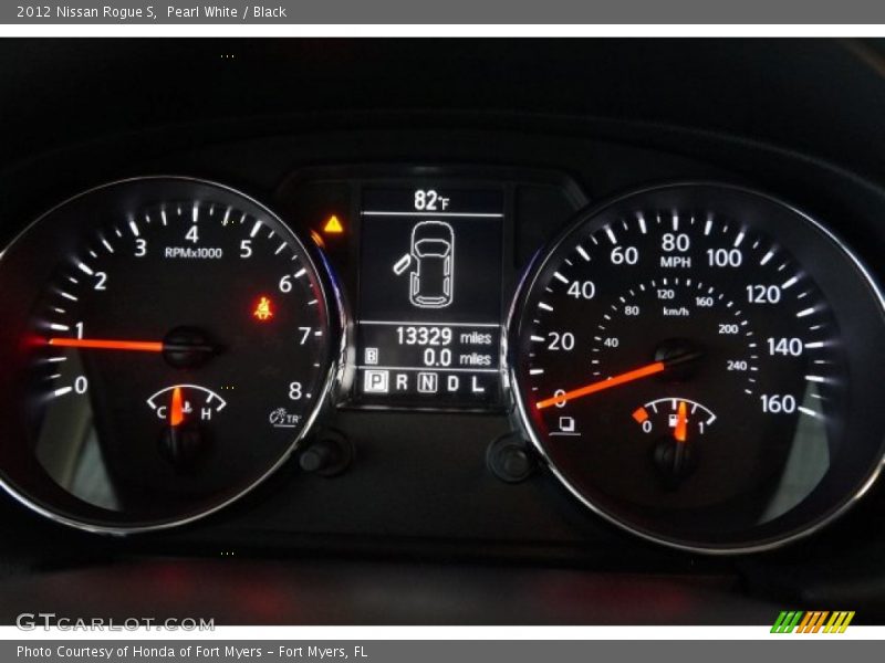 Pearl White / Black 2012 Nissan Rogue S