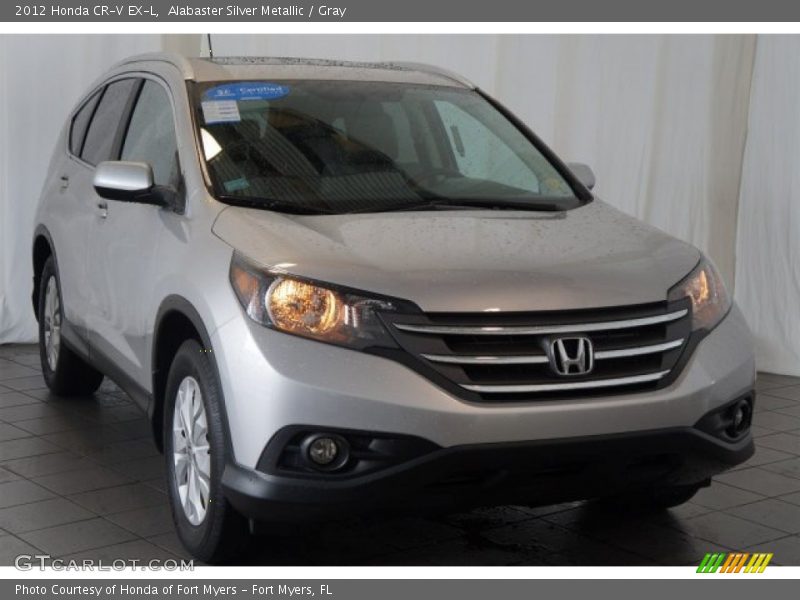 Alabaster Silver Metallic / Gray 2012 Honda CR-V EX-L