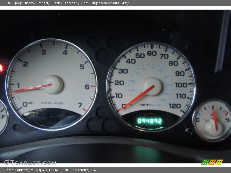 Black Clearcoat / Light Taupe/Dark Slate Gray 2003 Jeep Liberty Limited