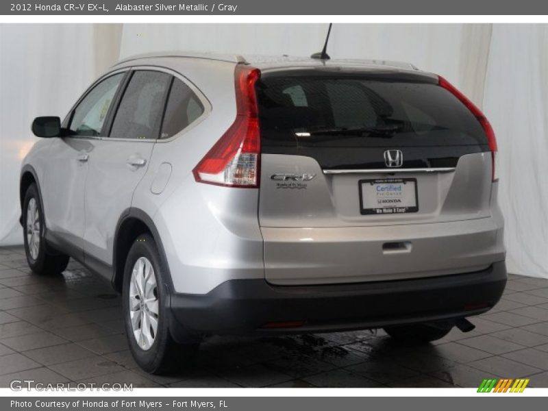 Alabaster Silver Metallic / Gray 2012 Honda CR-V EX-L