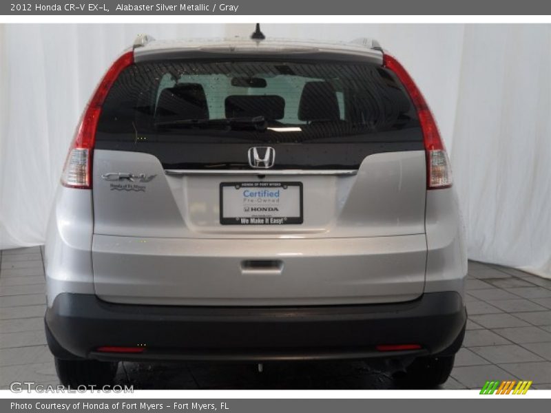 Alabaster Silver Metallic / Gray 2012 Honda CR-V EX-L